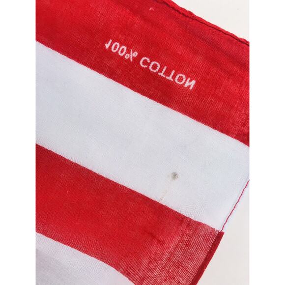 Set of 5 Vintage 100% Cotton American Flag Bandana Handkerchief USA Made 21" - Picture 7 of 9